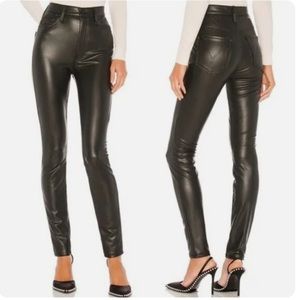 MOTHER The Swooner Vegan Leather Pants, size 24